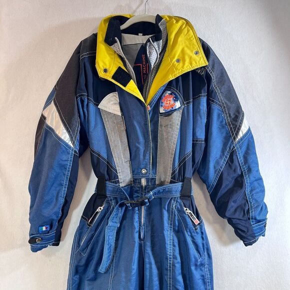 Vtg Colmar Ski Suit Women 10 Blue One Piece Jumpsuit Techno Logic 80s 90s - Picture 5 of 14